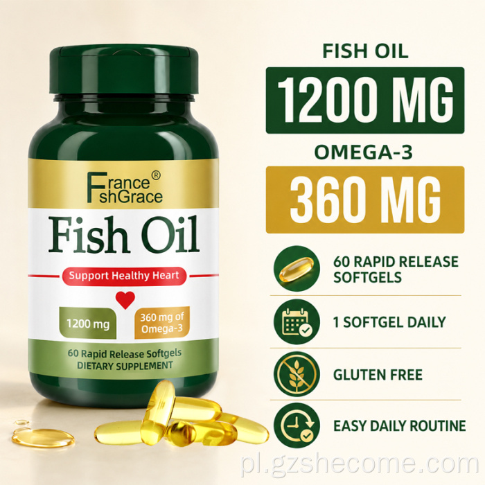 Shecome Kapsułki z olejem rybnym Wspomagające serce Omega 3